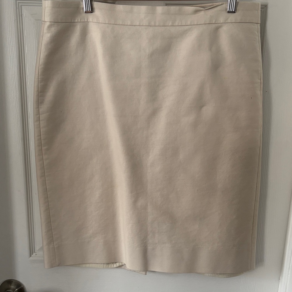 J. Crew Neutral Cream Pencil Skirt